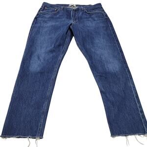 Agolde Hero cut off tapered slim jeans dark wash retro